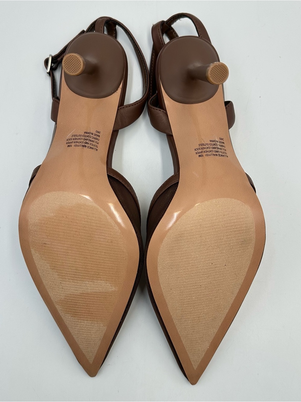 Steve Madden Alliance-M Brown Leather Mesh Heel Womens 10M Ankle Strap Cushion - Picture 11 of 12